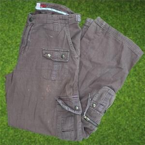 Size 7 brown hollister linen trousers